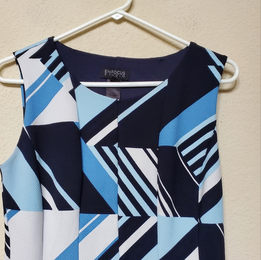 Enfocus Studio Geometric Patterned Sleeveless Dre… - image 2